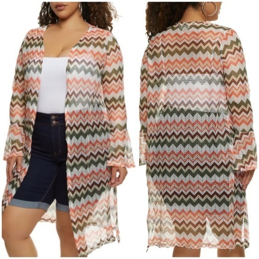NWT! Jolie & Joy Chevron Knit Duster